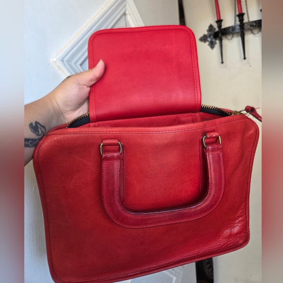 Vintage Coach NYC Red Slim Satchel 9430❤️🥀 - Picture 15 of 15